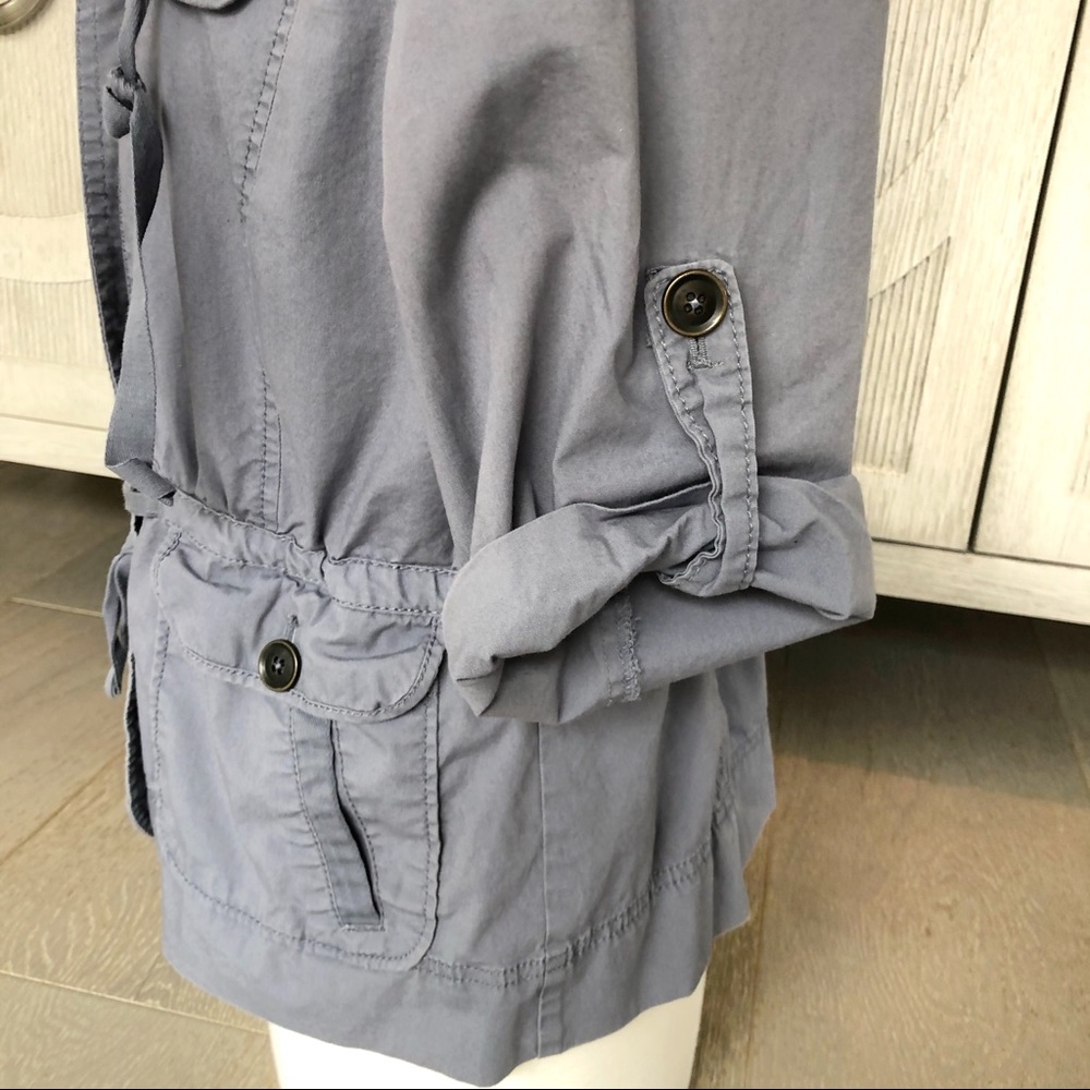 LOFT Sz M Cargo Utility Jacket w/ Drawstring Waist - Picture 4 of 7